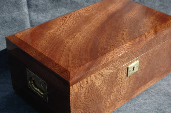 handcrafted wood memory box marbled honduras mahogany lock front