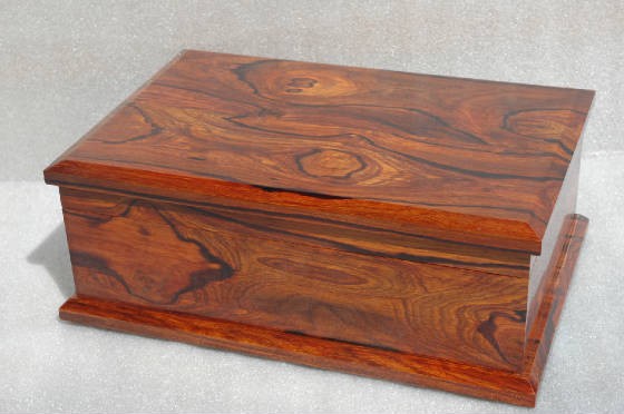 exotic wooden box coocobolo  collection top front