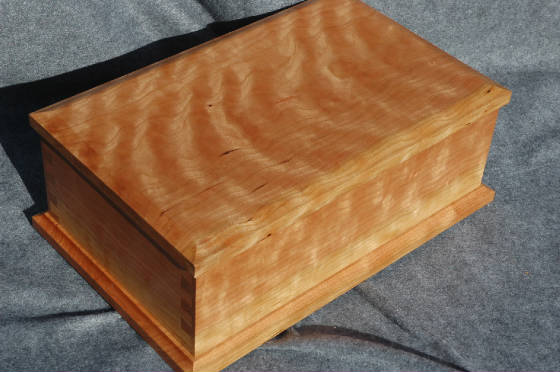 custom engraved keepsake 5 boxes made with maple  walnut oak top front