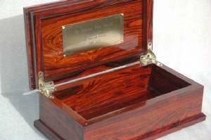 custom exotic cocobolo wood box with inlay pontifical council for culture adult stem cell research award