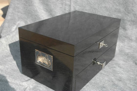 keepsake box with lock and drawer front side handcrafted