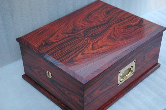 custom exotic humidor handcrafted cocobolo top front