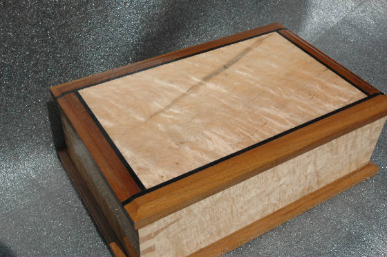 decorative maple wood memory box trim  top