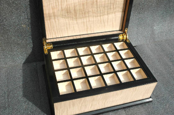 jewelry box open with jewelry tray
