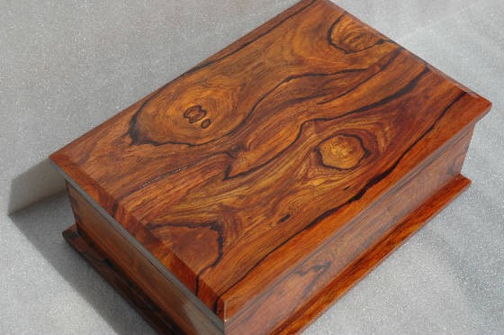 exotic wooden box coocobolo  collection top